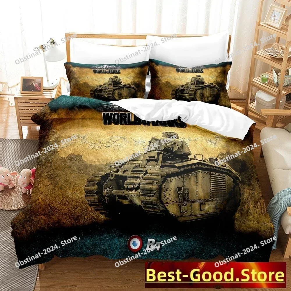World Of Tanks Bedding set Printed Duvet Cover Pillowcase Single Double Queen Super King Size Sets