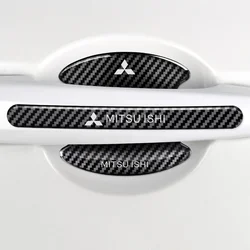 Car Door Handle Anti Scratch Collision Protection Strip Stickers For Mitsubishi Lancer Colt Outlander Pajero Galant Space Star