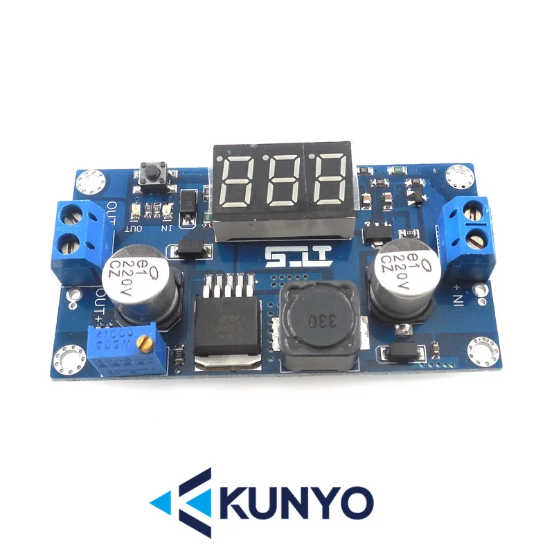 XL6009 DC-DC adjustable boost module 4.5-32V to 5-55V with voltmeter display