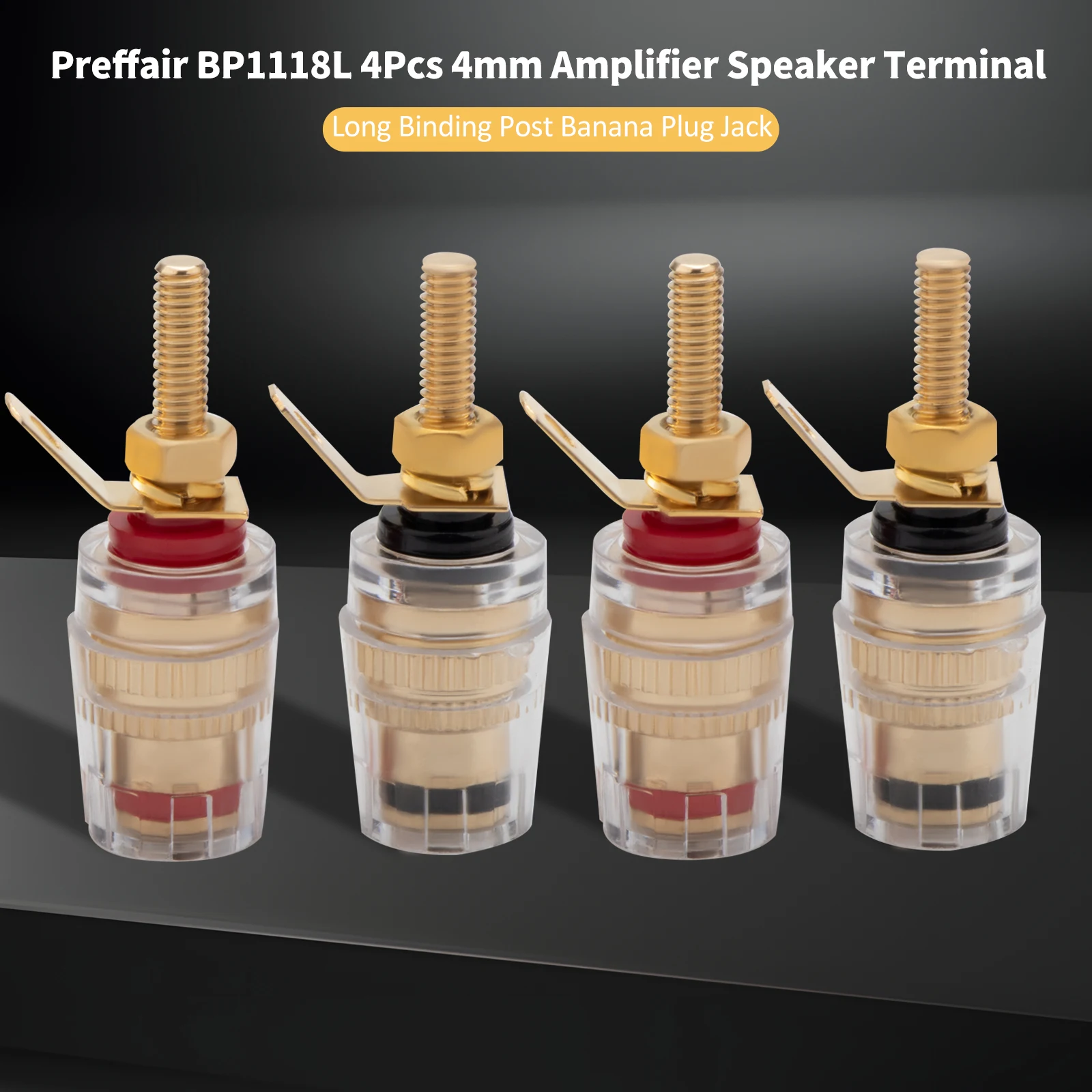 4PCS Binding Posts Für Lautsprecher Anschlüsse 4MM Bananen Stecker Terminal Binding Post für Lautsprecher Verstärker – Detail 3