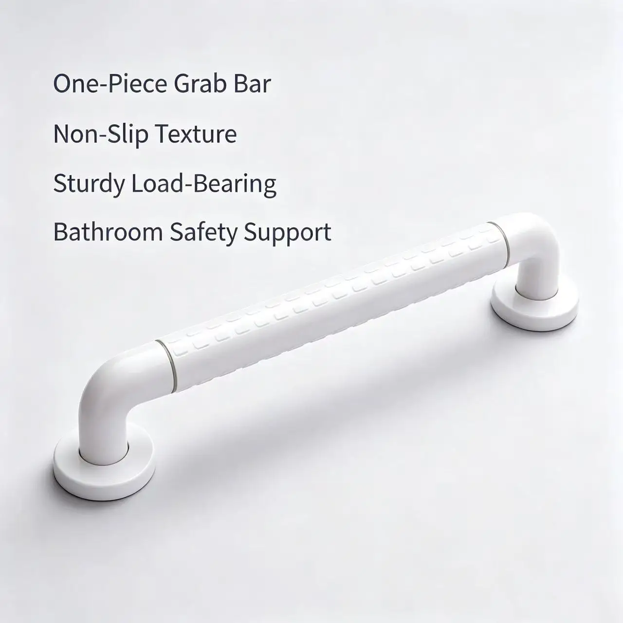 White Straight-Shaped Safety Grab Bar, Aluminum Alloy and Nylon Integrated Anti-Slip Anti-Fall Assist Handle, Barrier-Free Assist Handle for Bathrooms, Showers, Stairs, Bedrooms, and Elderly Toilet Use