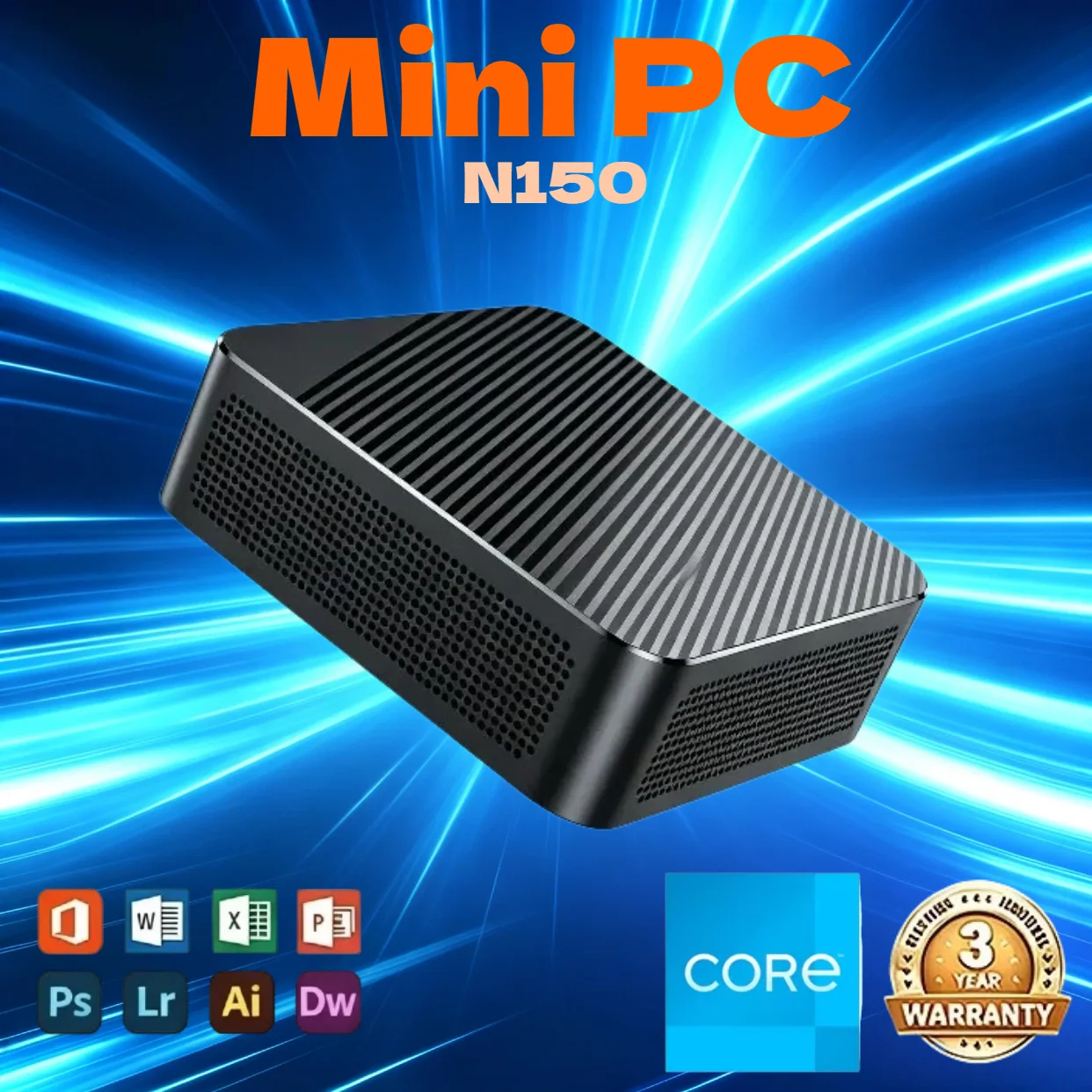 High‑Performance Mini Desktop PC All-Round Portable N150 Mini Computer 16GB DDR4 1TB/2TB SSD WiFi6 Low Noise 4K HD Output