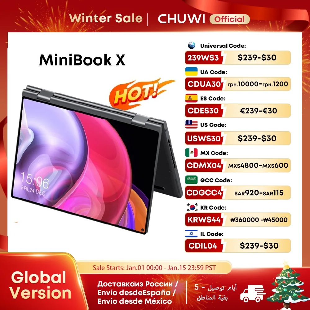 Chuwi minibook x laptop tablet 2 em 1 intel n100 10.51 "fhd tela ips 12gb lpddr5 512g ssd windows 11 notebook 1200*1920