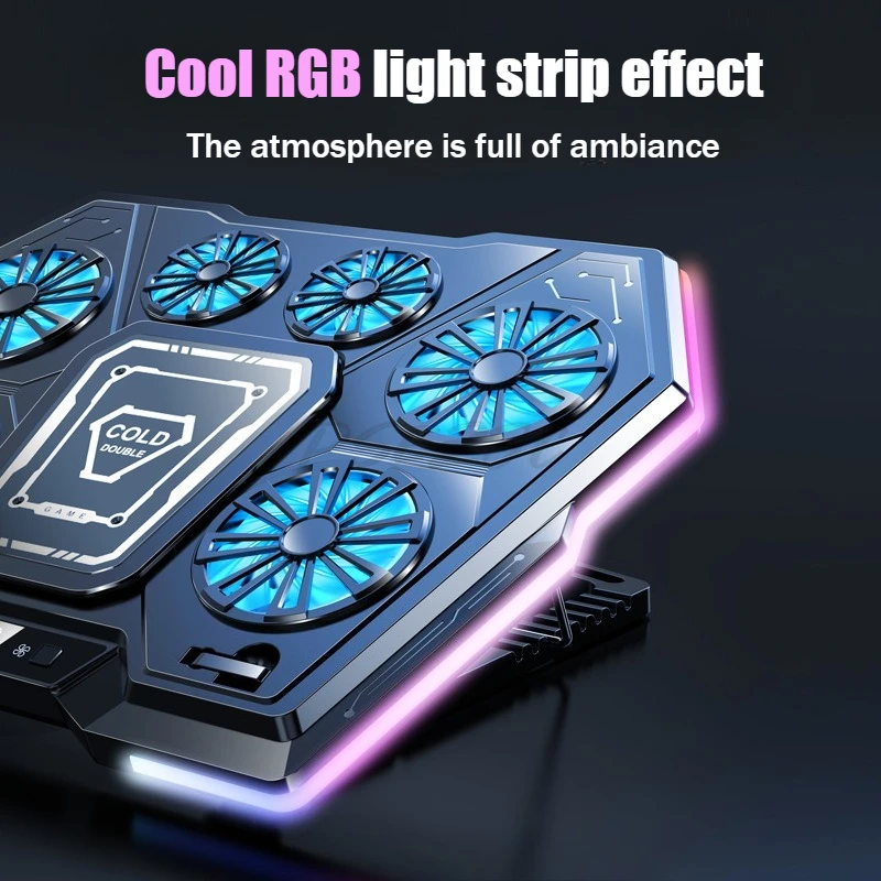 Universal Ice-ceramic Semiconductor Cooling Stand for Laptops with Adjustable and Air-cooled Cooling Base