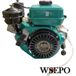 Top Quality! WSE-168FD 3HP(3.5HP) 196CC 1.8KW Horizontal Shaft Air Cool Diesel Engine W/.EStart Applied For Multi-Purpose