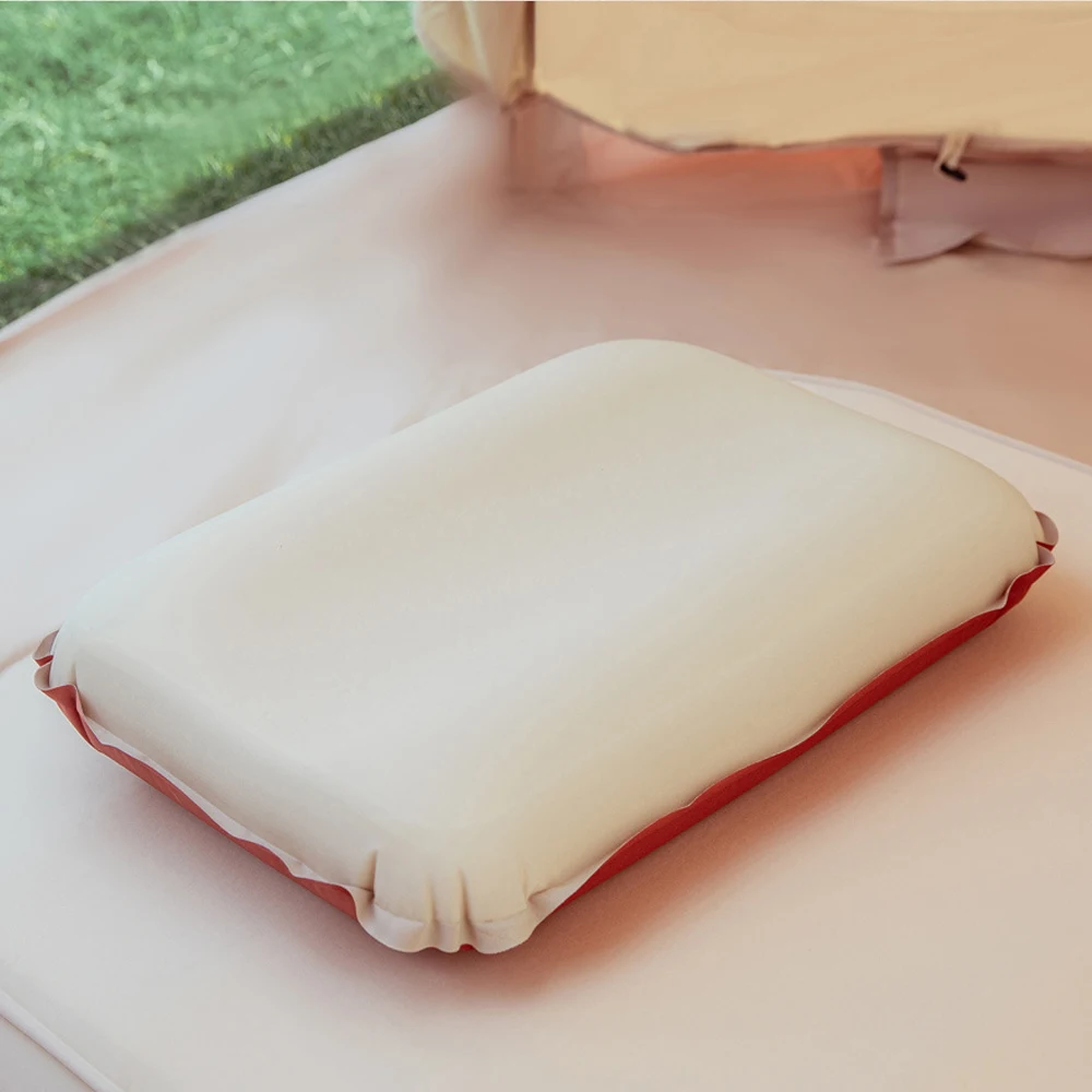 Camping Thickened flannel cheese automatic inflatable pillow outdoor u-shaped pillow portable travel pillow outdoor cheese pillo