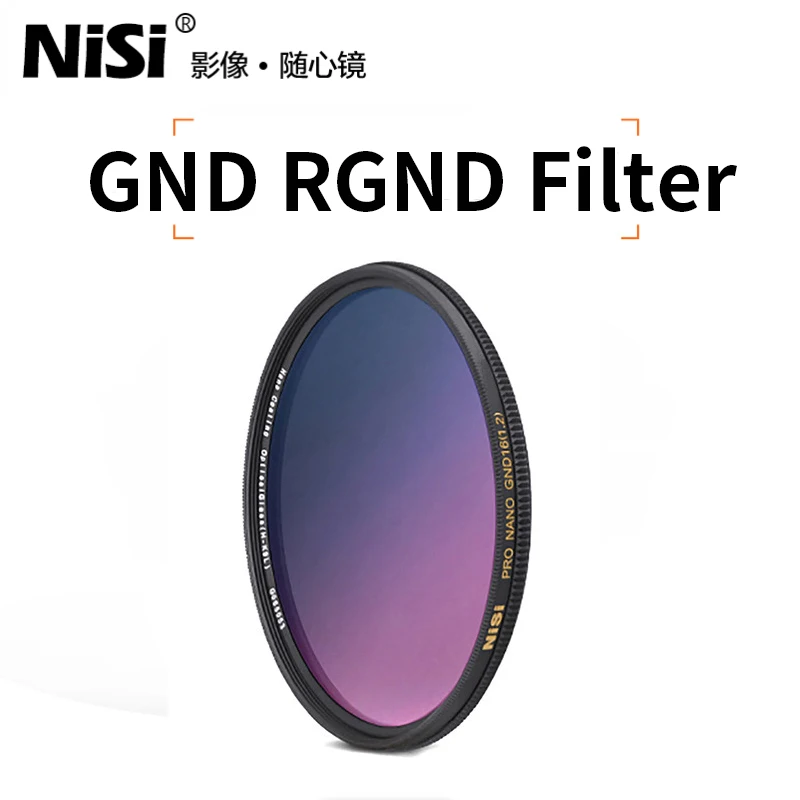 Nisi Gradual Neutral Density Reverse RGND8 3 Stops  soft GND16 4 Stops 40.5 49 52 55 58 62 67 72 77mm 82mm lens Filter