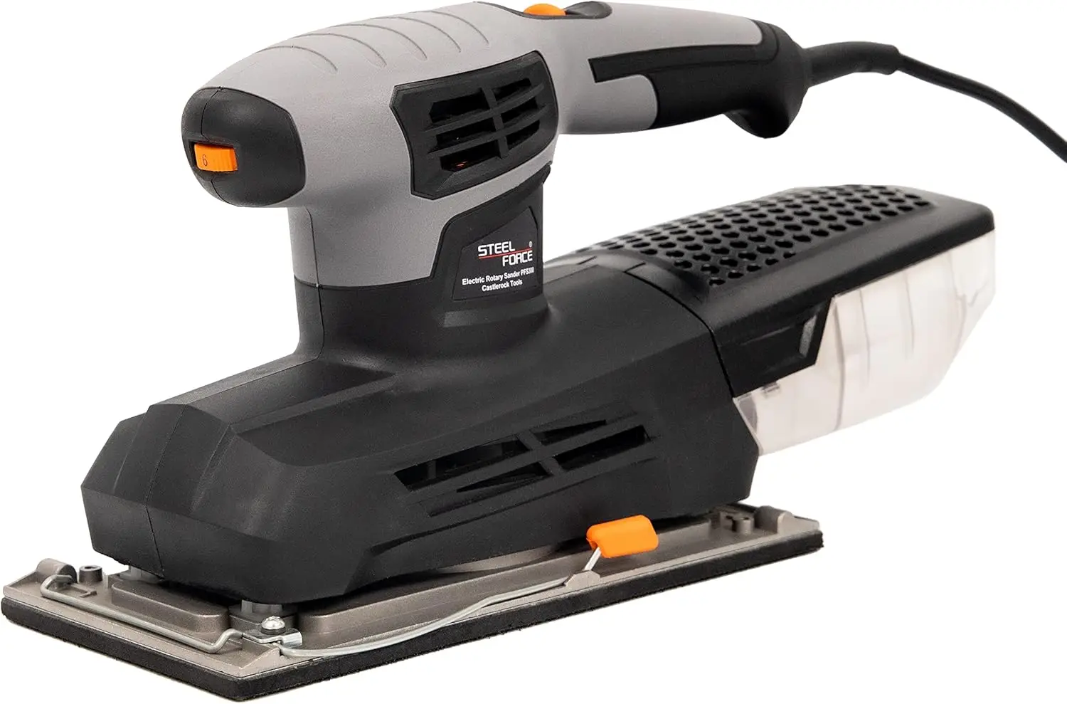 

Powerful 2.5 Amp Variable Speed Sheet Sander with Large Base and Dust Collection
