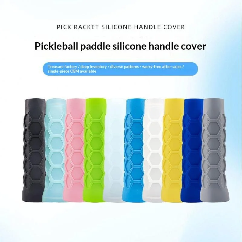1Pc For Tennis Rackets Shock-absorbing Sleeve Anti-slip Silicone Grip Sport Accessories Reusable Silicone Racket Grip Sleeve