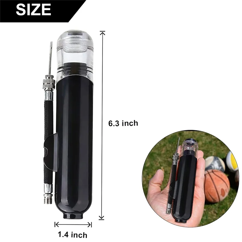 B48B-مضخة هواء يدوية محمولة لكرة القدم قابلة للنفخ كرة السلة الكرة الطائرة كرة القدم بركة يطفو إطار الدراجة- 2 قطعة مضخات الكرة #4