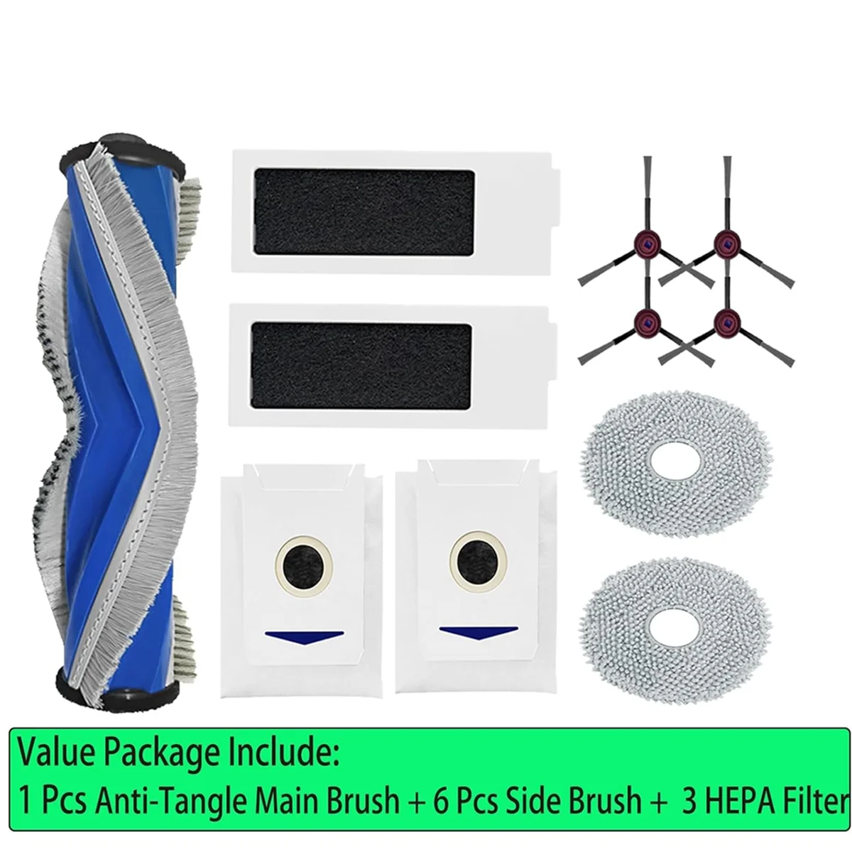 بديل علوي لملحقات Yeedi M12 PRO+، مكنسة كهربائية روبوتية، فرشاة جانبية رئيسية، ممسحة فلتر Hepa
