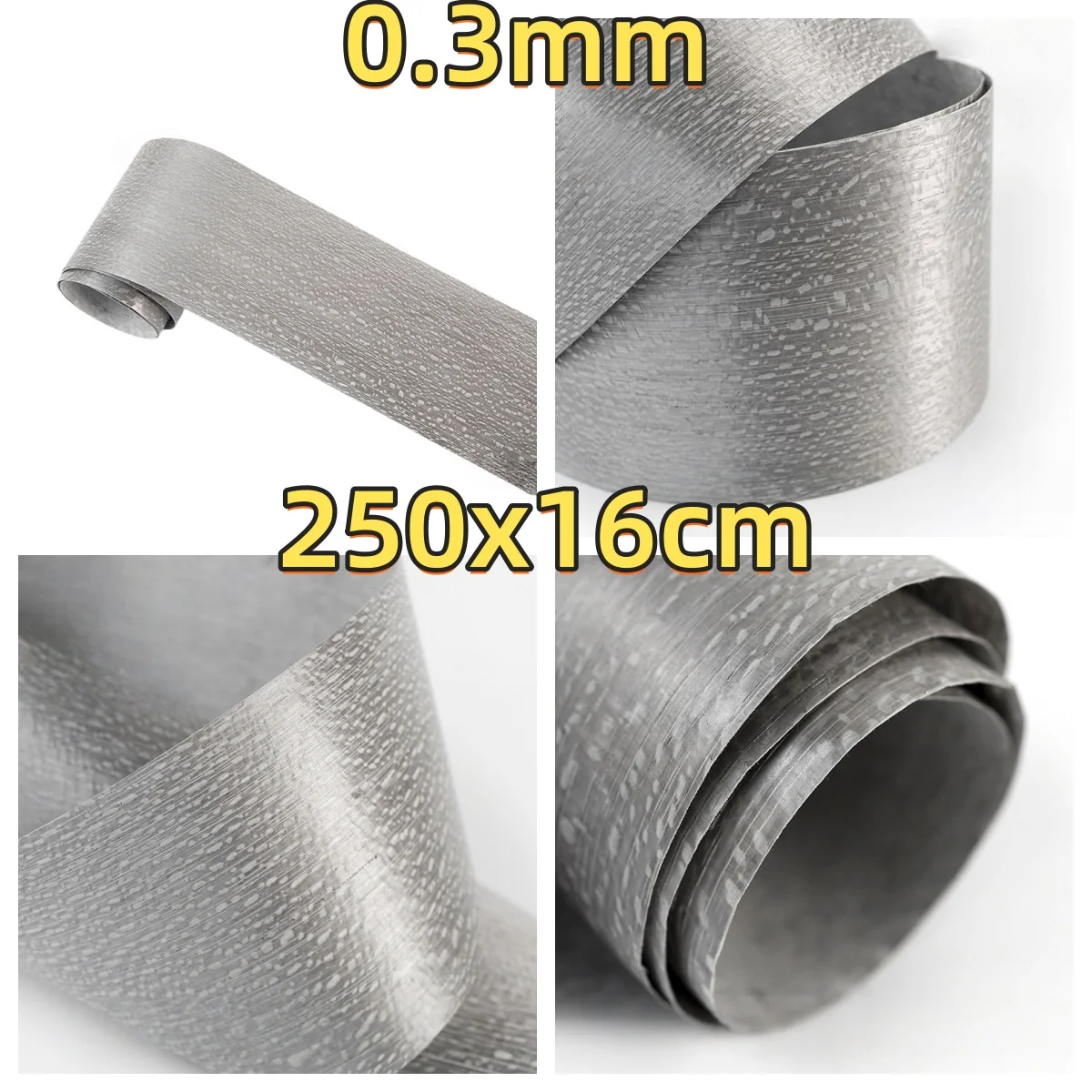 

Natural Silver Gray Pearlwood Veneer, 0.3mm, 250x16cm, For Decoration, Speaker & Cabinet Veneering.