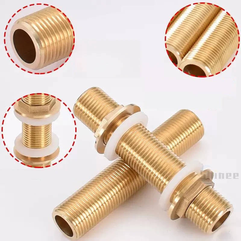 Conector de tanque de agua de latón, junta de silicona, tubo de cobre, junta de acoplamiento de tanque de peces, adaptador de manguera de tubería de