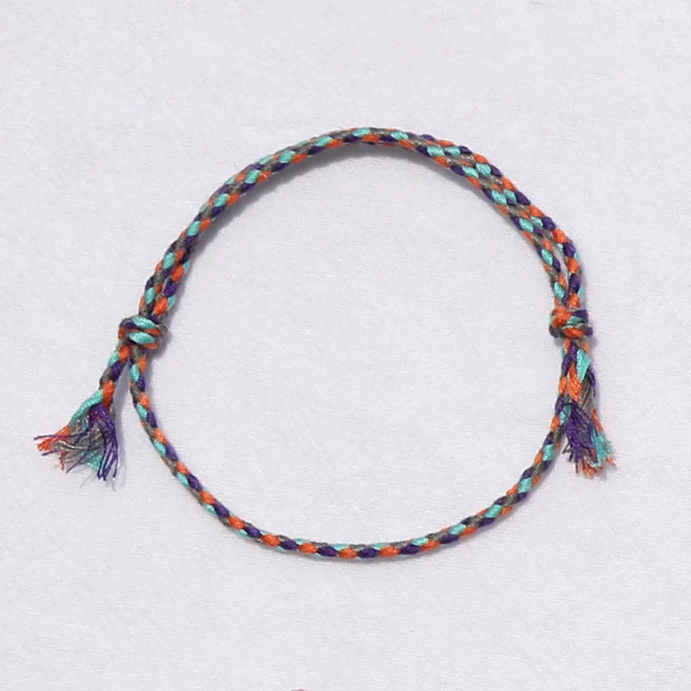 Einfarbiges Geflochtenes Baumwollseil-Armband für Männer, Retro Tibetisches Handgefertigtes Mehrschichtiges Armband für Frauen, Modisches Schmuckzubehör – Detail 12