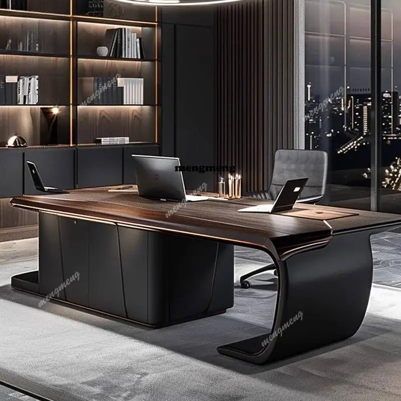 Brown Wood Executive Office Desk Designer Strong Luxury Modern Executive Office Desk Cheap Drawers Tisch Small Spaces Furniture