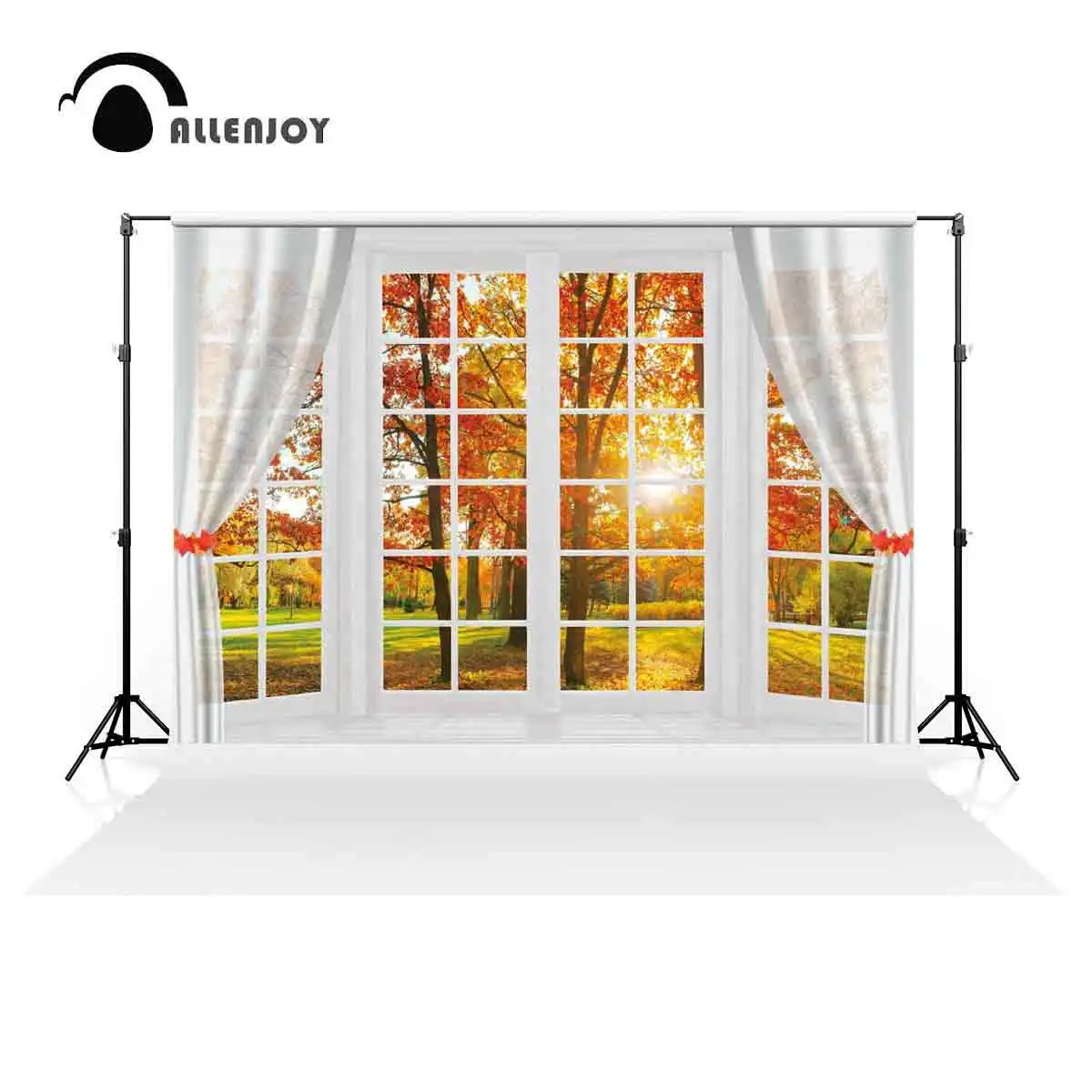 Allenjoy Autumn Tree Window Backdrop