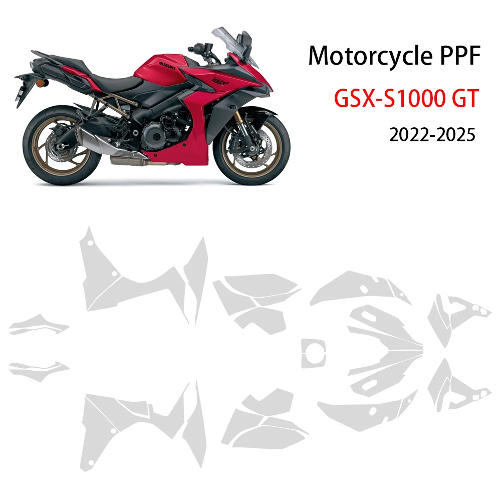 

Для Suzuki GSX-S1000 GT полная защитная пленка для краски настоящий материал ТПУ против царапин 2022-2025 GSX-S1000 GT PPF мотоцикл PPF