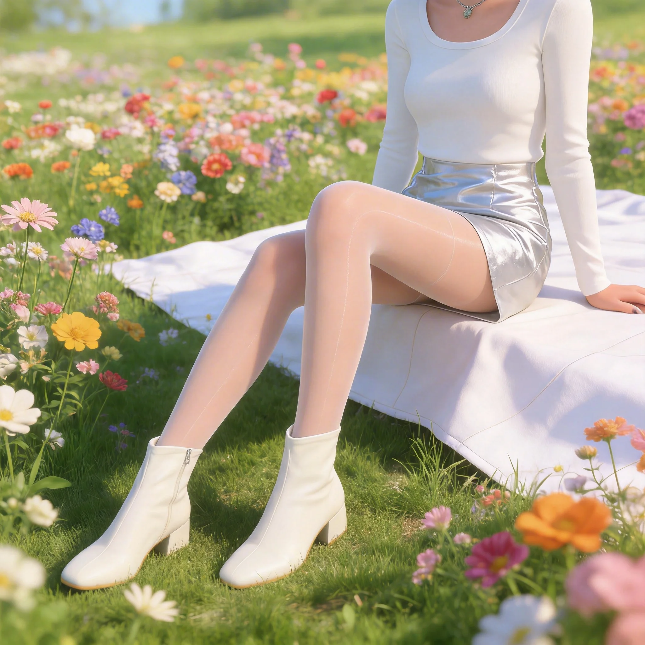 

Tall Women Water Glossy Bare Leg Magic Pantyhose, Ultrafine Faux Sheer Nude Illusion Black Silk Tights for Spring Summer