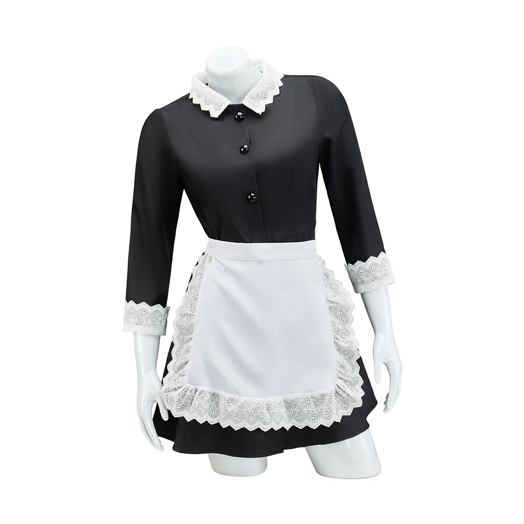 American Cosplay Horror Story Moira O'Hara زي المرأة فستان خادمة مثير مع المئزر زي حفلة الهالوين كوس فستان