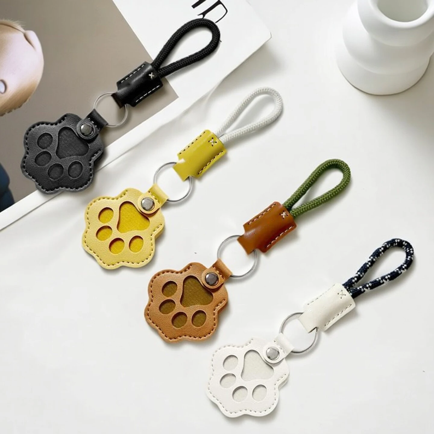 Llavero conmemorativo de pelo de mascota, relicario de cuero PU para guardar el pelo de gato o perro, colgante para almacenar pelo de mascota, accesorios colgantes para bolso.