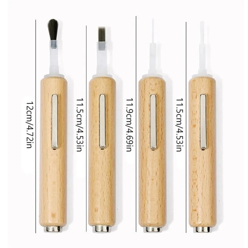 Austauschbare Bürstenköpfe, Nagelstift-Werkzeug-Set, 3-in-1, multifunktional, einfache Maniküre, Nagelkunst-Pinsel, starker Magnet, Maniküre-Werkzeug