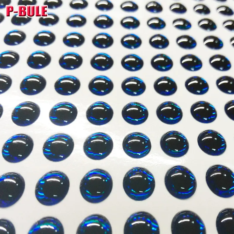 NEW 2025High-quality blue  3D fishing lure eyes no-easy to move soft glue artificial fish eyes 1000pcs.lot