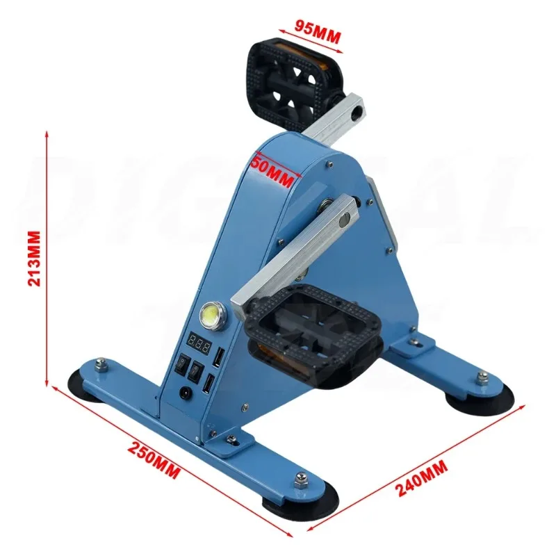 Pedal Generator 100W DC Output 12V 24V USB Output Hand Crank Foot-Operated Power Generation for Outdoor Emergency Power Supply