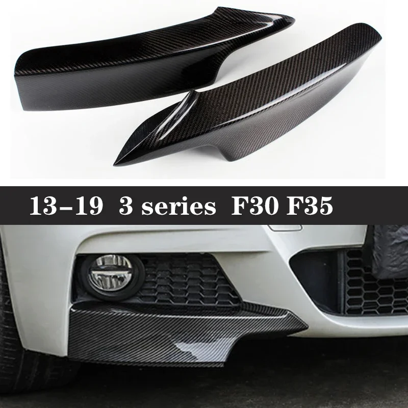 For BMW 3 Series F30 F35 Carbon Fiber wrap angle Car Front Bumper Splitter Corner Trim Cover Front Chin Car Accessories Body Kit