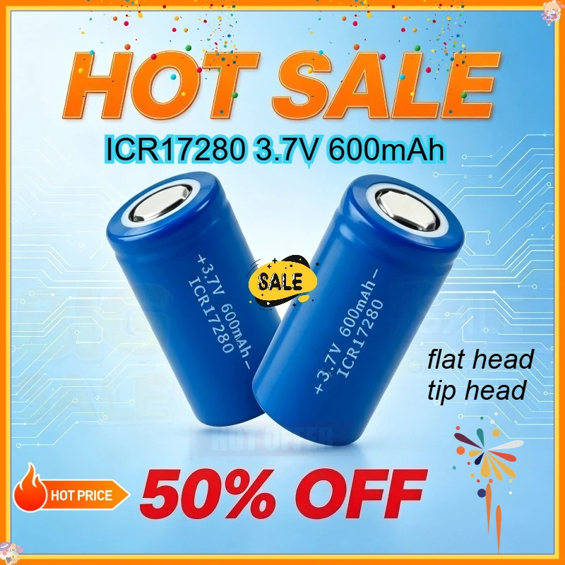 SWZY 2-4pcs/lot ICR17280 17280 3.7V 600mAh Electric Toothbrush Rechargeable Lithium Ion Battery High Quality Replacement Battery