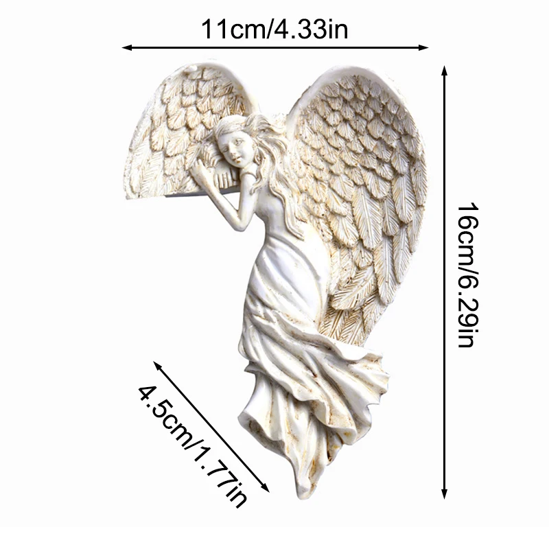 الفداء أجنحة الملاك زخرفة بيضاء نقية معلقة الديكور إطار الباب الديكور الراتنج الديكور النمط الأوروبي #5
