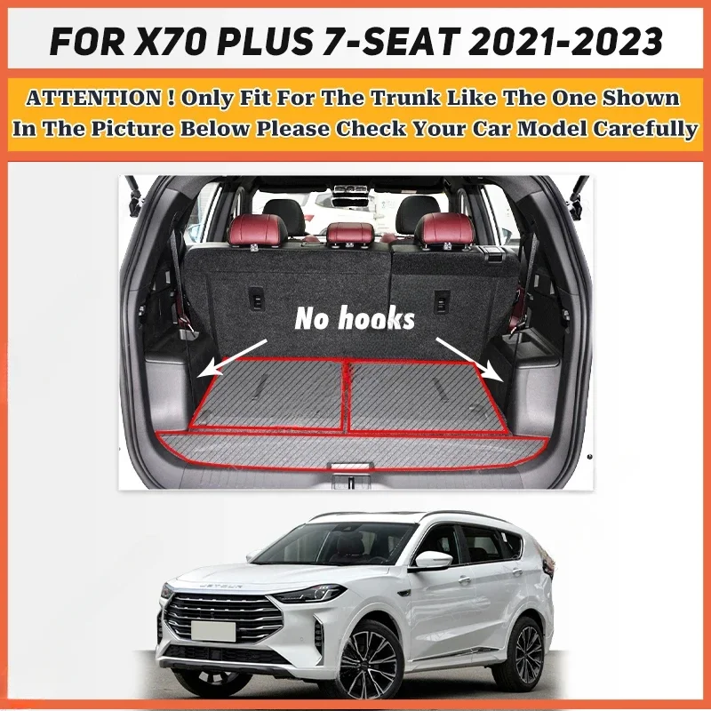 fully enclosed Car Trunk Mat For Jetour X70 Plus 7-Seat 2021 2022 2023 Custom Car Accessories Auto Interior Decoration