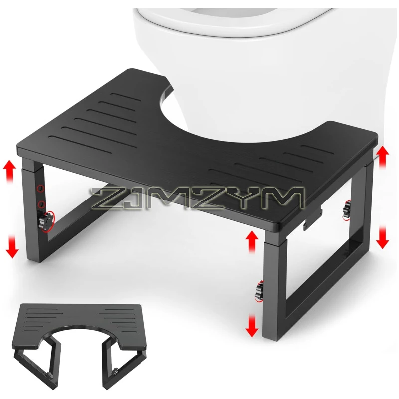 طوي الخيزران كرسي مرحاض غير الشريحة أنبوب مقعد القرفصاء مقعد قابل للتعديل ارتفاع القرفصاء البراز للحمام