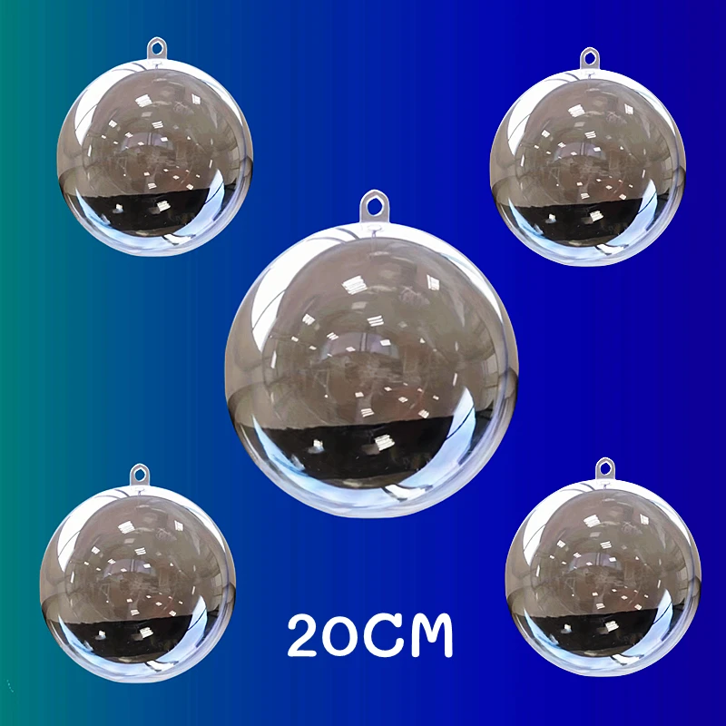 

5 pcs of large 20cm transparent plastic ball boxes, hanging decorations,New Year's pendents, home decorations or DIY handcrafts