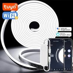 Tuya Neon LED listwa oświetleniowa WIFI SMD 2835 120LEDs/M elastyczna lina świetlówka białe światełka pracy z Alexa Google Home