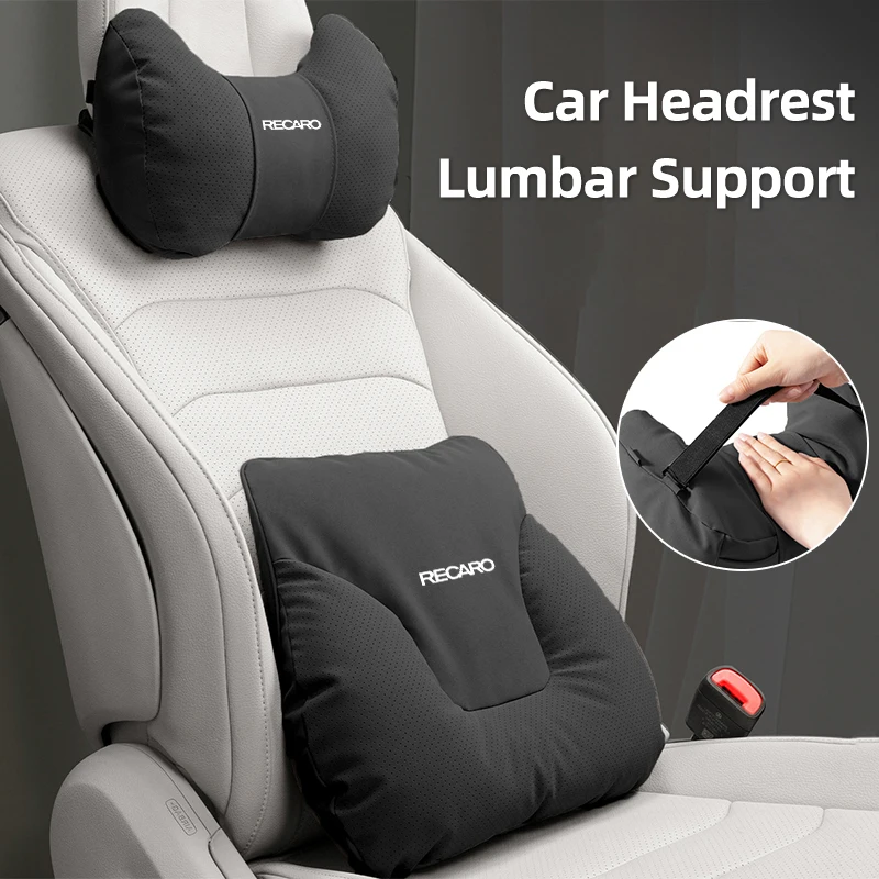 シート生地低反発クッションネックパッド グレー　スポコン　ドリフト　RECARO シート生地低反発クッションネックパッド グレー スポコン