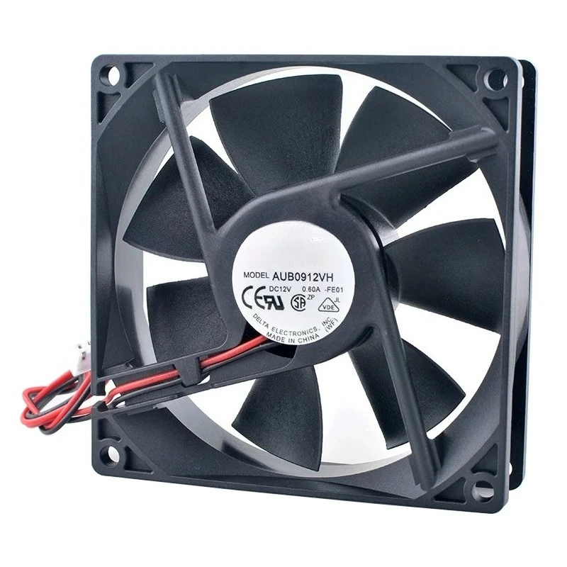 AUB0912VH 9 سنتيمتر 9.2 سنتيمتر 92 مللي متر مروحة التبريد 92x92x25 مللي متر DC12V 0.60A 2 خطوط ارتفاع تدفق الرياح مروحة التبريد لإمدادات الطاقة الهيكل #4