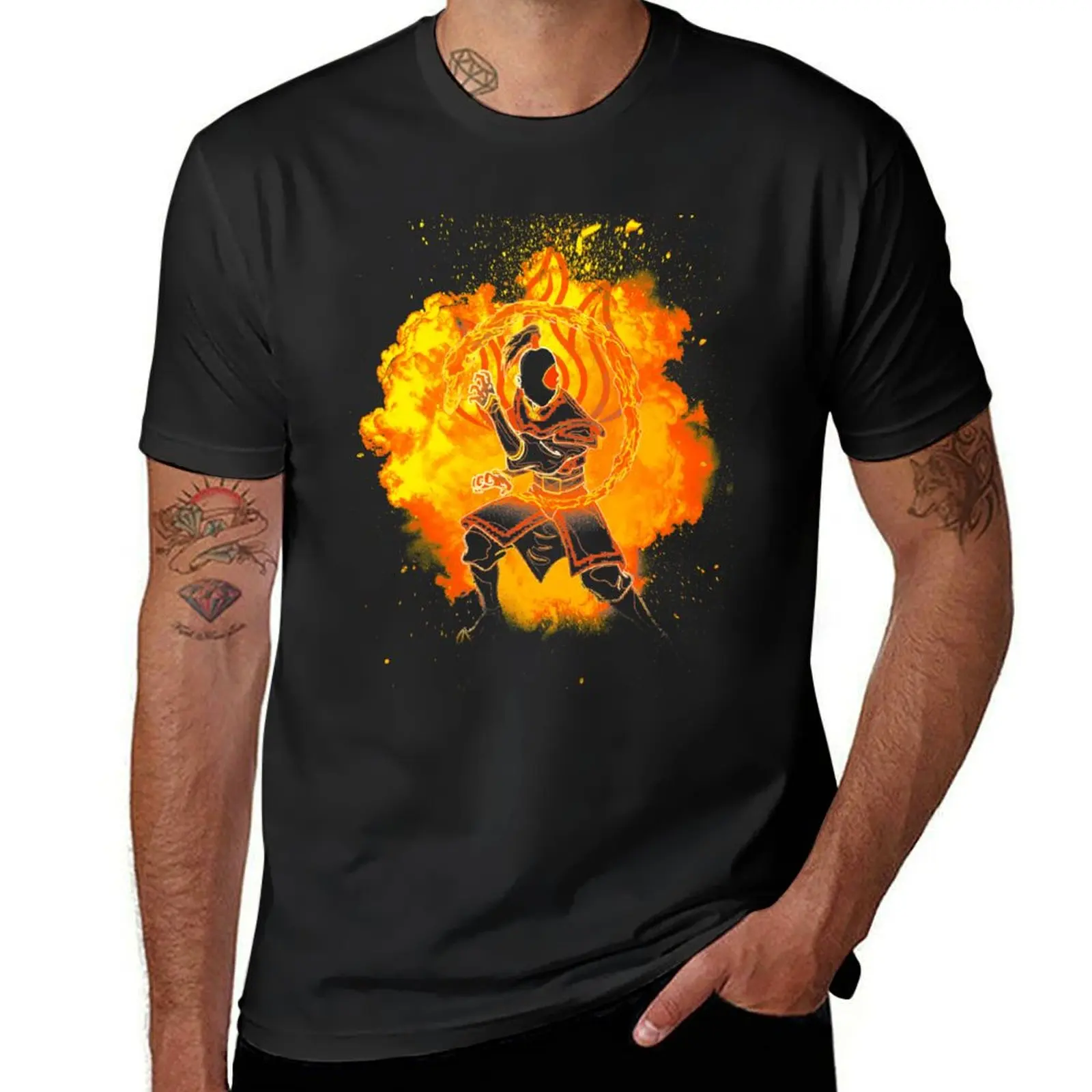 Soul of the Firebender T-Shirt boys whites quick drying summer top Short sleeve tee mens t shirts casual stylish