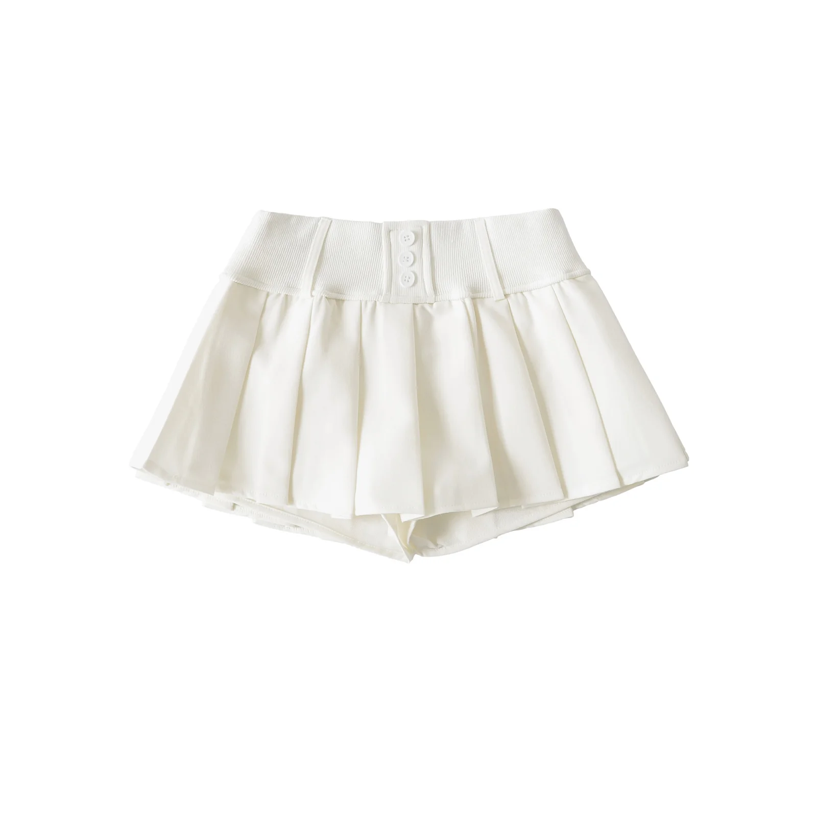 Sweet And Spicy High Waist Pleated  Skirt Casual Patchwork Suit Style Outerwear for Women Spring Summer Fashion Trend