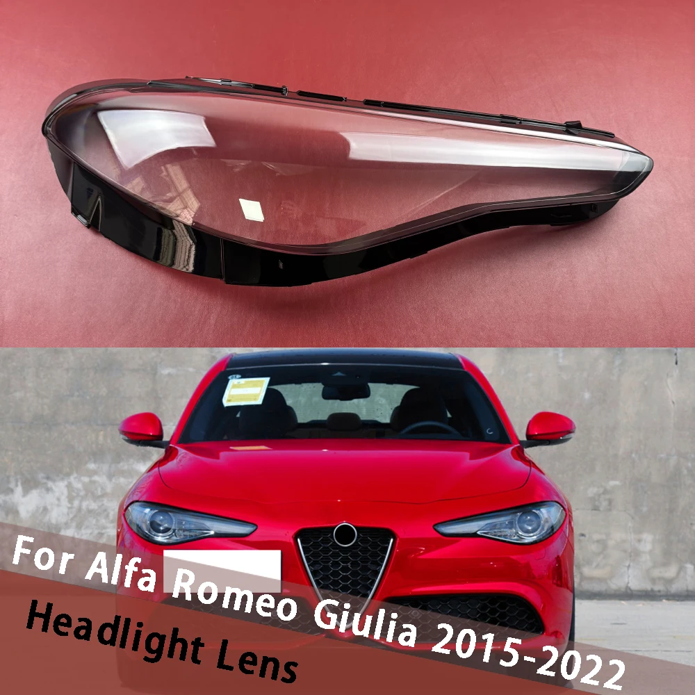 For Alfa Romeo Giulia 2015-2022 Car Accessories Replace Transparent Housing Lamp Masks Car Lights Shell Headlight Cover Shade