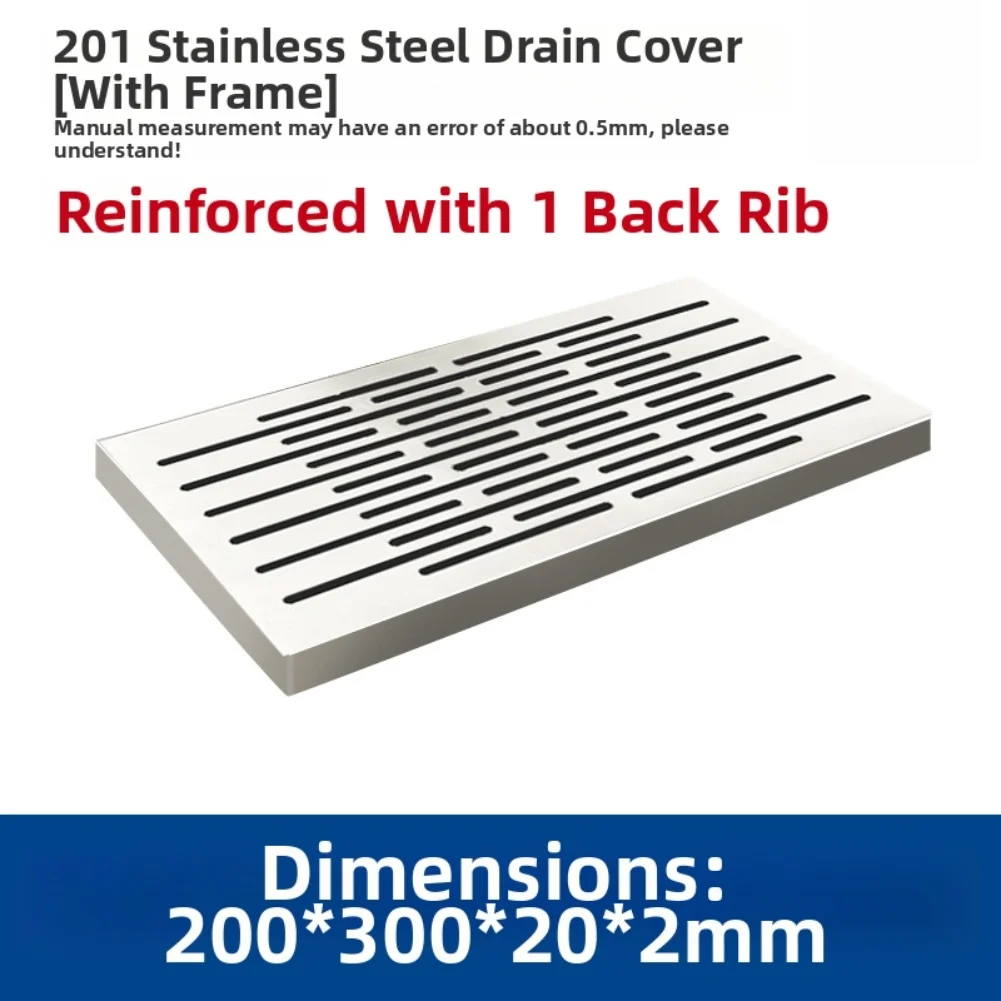 

Stainless steel invisible manhole cover and drainage ditch cover plate 201 grade with multi hole design for efficient water flow