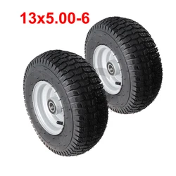 2 pieces 13x5.00-6 vacuum tire outer tire with hub for go-kart electric scooter agricultural snow plow golf car tire