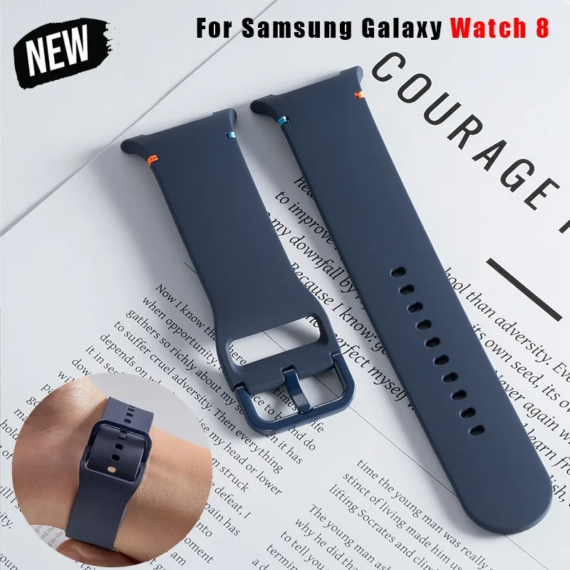 Silikonarmband für Samsung Galaxy Watch 8 40 mm 44 mm/8 klassisches Armband verstellbares weiches TPU-Armband Gürtelzubehör