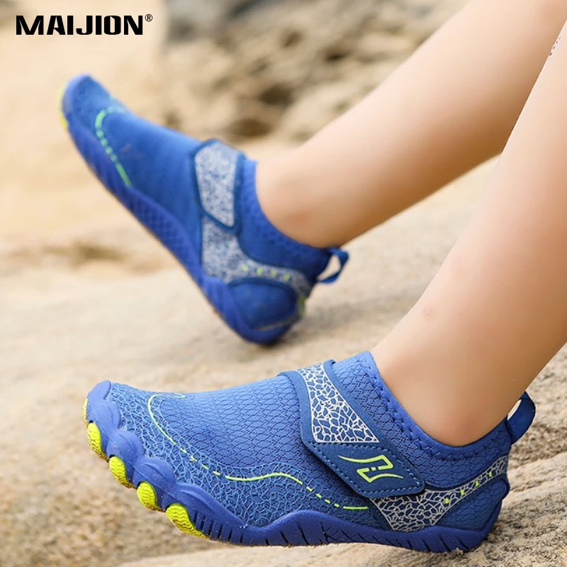 Quick Dry Boy's Beach Aqua Shoes Girls Breathable Water Sports Shoes Children Light Soft Wading Shoes Non-slip Seaside Sandals