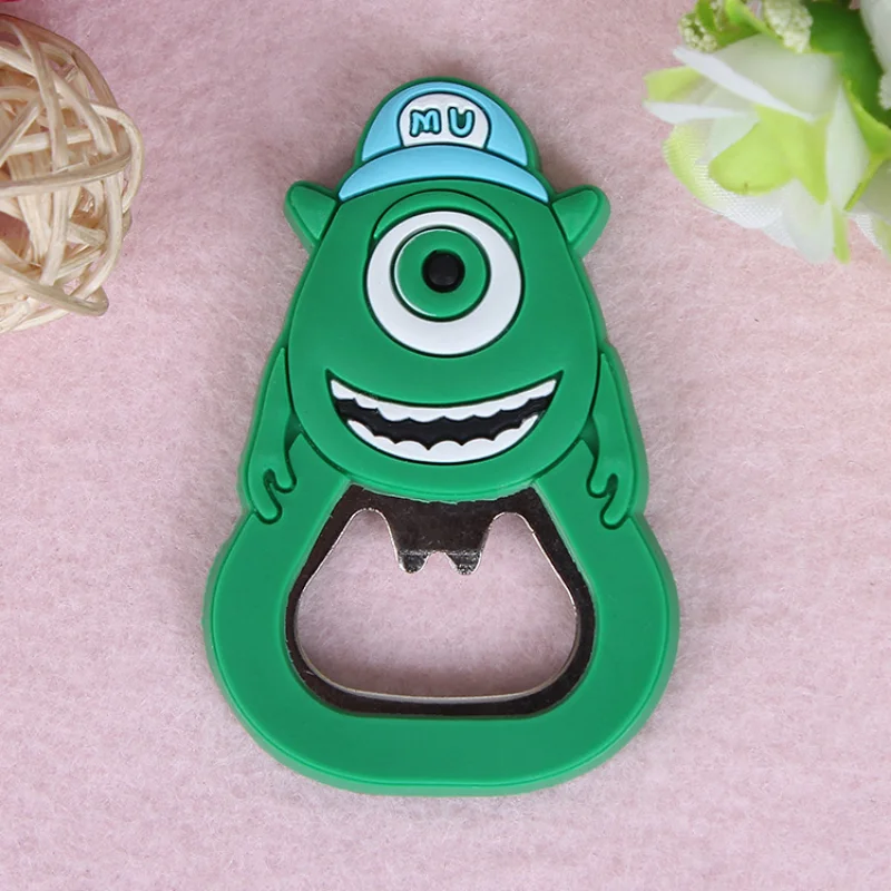 Disney Monsters, Inc Action Figures Mr.Q Cartoon Beer Opener Bottle PVC Fridge Magnet Creativity Funny Gift Party Supplies Boy