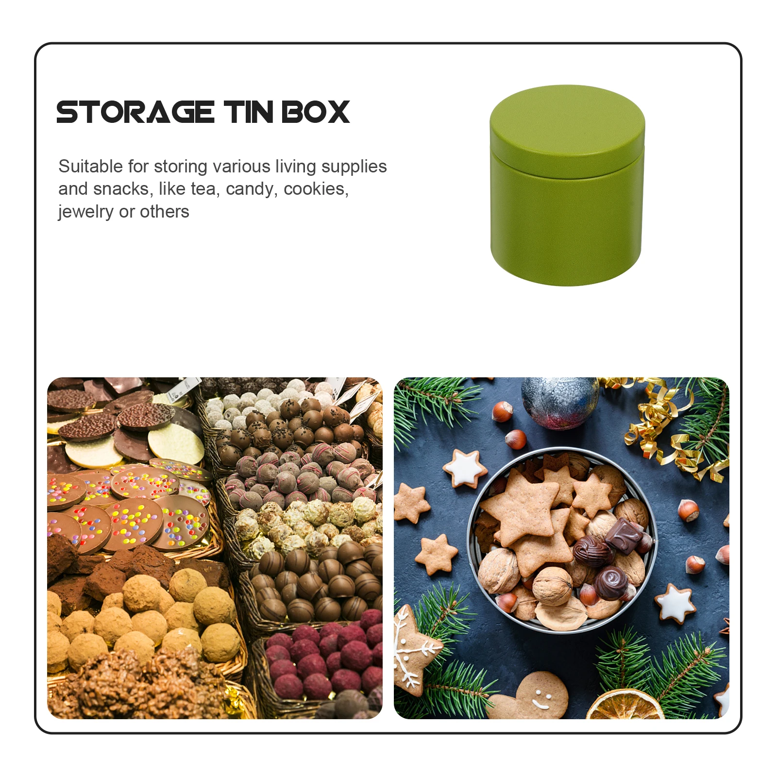 

5pcs Iron Mini Tinplate Containers Sturdy Suitable Snacks Tea Tins Tinplate Jar y Jewelry Gifts Proper Size