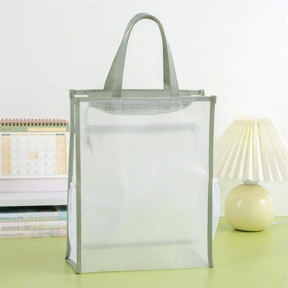 Clear A4 File Storage Bag Thickened Multi-layer Data Document Bag with Handle Waterproof Zipper Pouch Bag Book Storage Bag