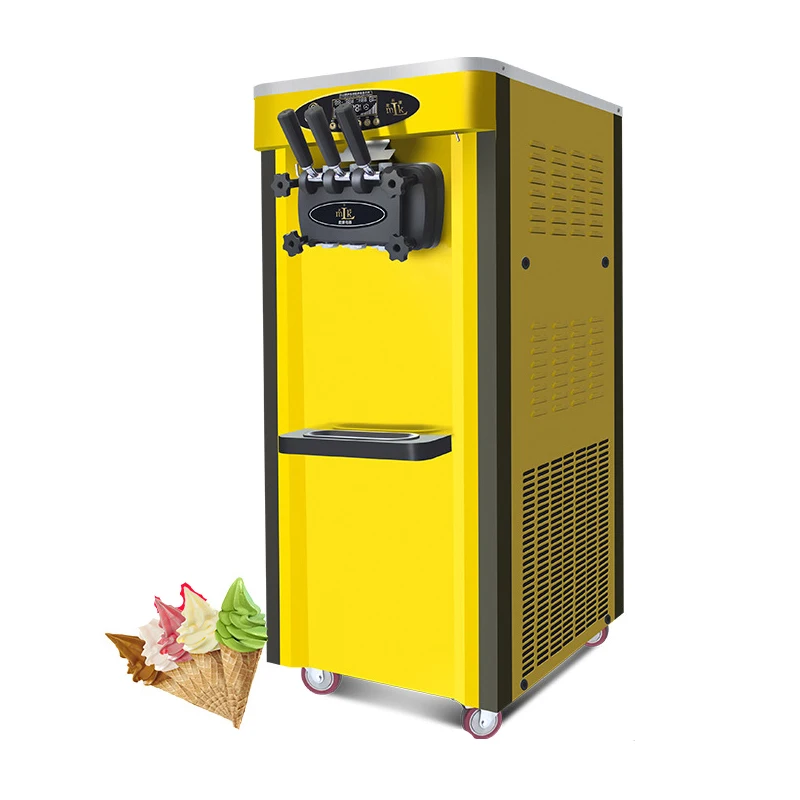 

Commercial 3 Flavors Soft Ice Cream Machine Vertical Fruit Ice Cream Roll Maker Yogurt Making Vending Machine for Sale