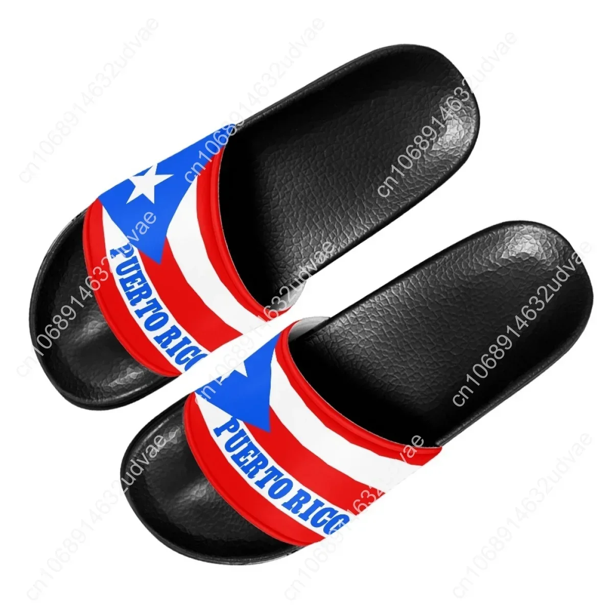 Brand Designer Puerto Rico Flag Pattern Female Slippers Lightweight Breathable Women Home Shower Slippers For Girls Household