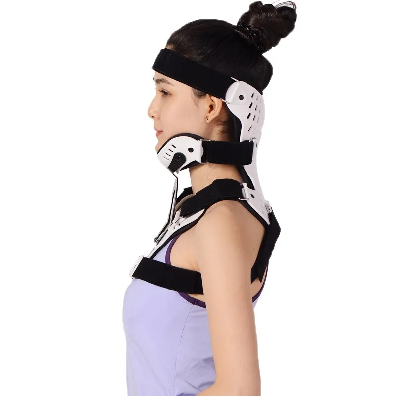 Adult cervical spine fixation support bracket head and neck orthopedic device Rehabilitation neck brace after head and cervical