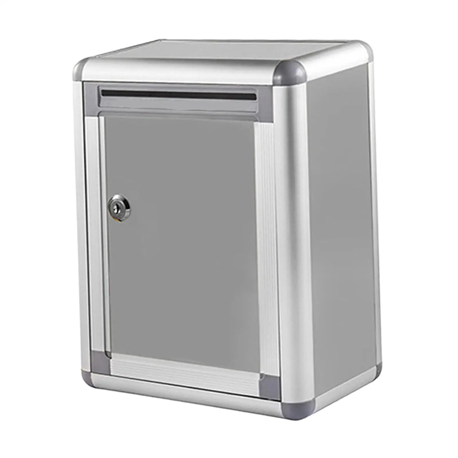 Aluminum Alloy Key Drop Box with Lock for Wall Mounted Mailbox Suggestion Box Outdoor Waterproof Sturdy for Donation and